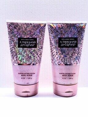 Bath & Body Works A THOUSAND WISHES Exfoliating Glow Body Scrub, 8 oz (2 pcs)